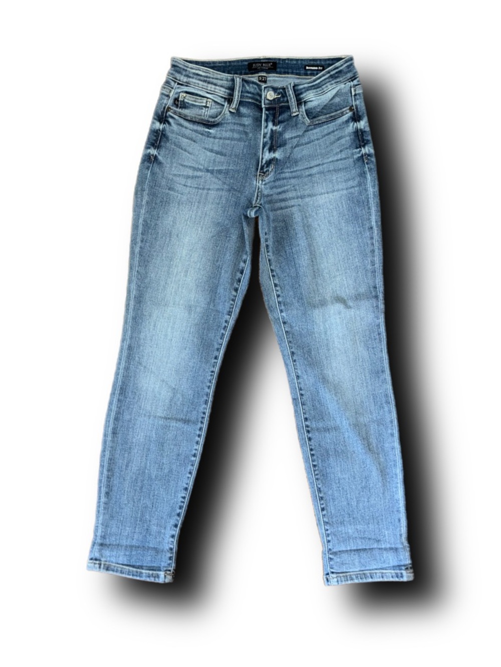 Judy Blue Boyfriend Fit Jeans Womens 27 Blue Denim 5 Pocket Stretch Relaxed Fit